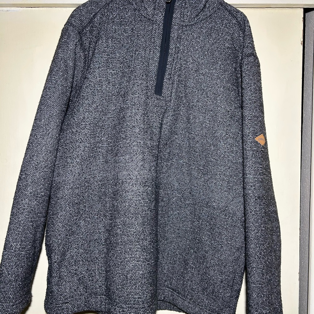 Orvis Men's Gray Quarter-Zip Sweater